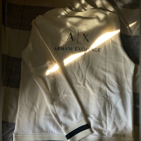 Armani Exchange- white Crewneck Sweater- Size Large - Picture 1 of 2